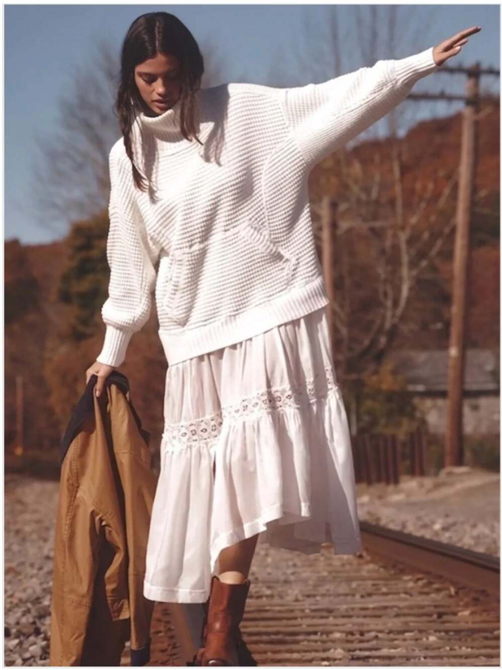 Daily Practice Anthropologie Chunky Oversized Sz Small Turtleneck Sweater Dress